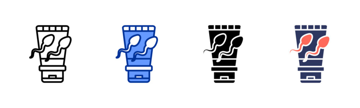 Spermicide icon set multiple style collection