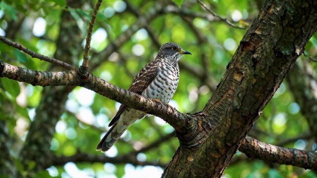Birds perched on branches Turtle doves on branches