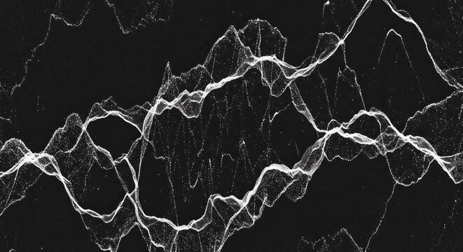 Abstract digital background showing severe data bending and screen artifacts, resulting in a distorted monochrome surface, modern, texture, digital