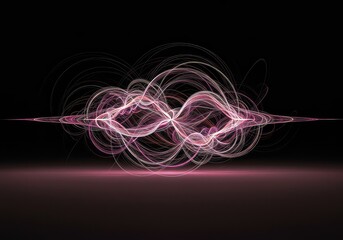 Abstract visualization of highly amplified energy waves interacting in a conceptual, blank field, showing harmonic movement, scientific, motion, diagram