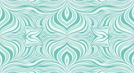 Marine Wave Pattern with Rhythmic Abstract Curves and Elegant Vector Symmetry