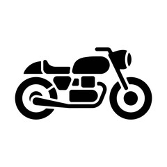 classic motorbike glyph icon