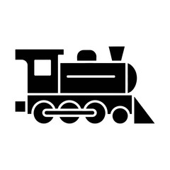 old train locomotive glyph icon