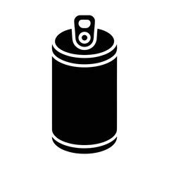 aluminium can with pull tab glyph icon