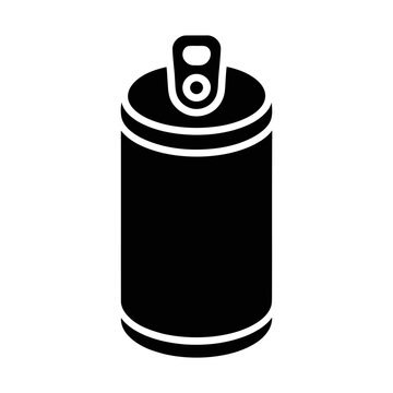 aluminium can with pull tab glyph icon