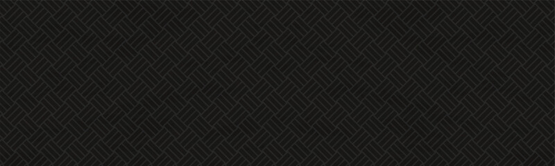 黒色の和柄模様（算木崩し）のバナー背景ベクターイラスト