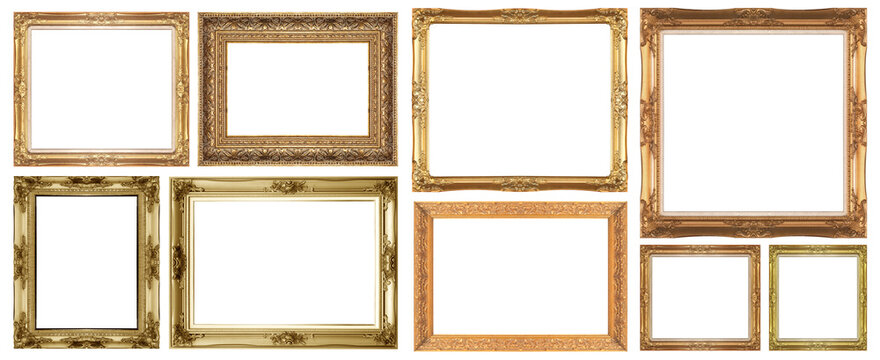 Golden picture frame