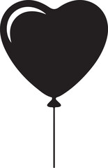 Heart Shaped Balloon Icon illustration