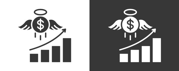 Cost And Revenue Icon Set Vector Collection Isolated In Black And White