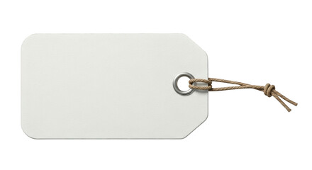 Craft tag with string tied in a knot provides a perfect space to personalize with a message, ideal for gift giving, product labeling, or creating unique crafts