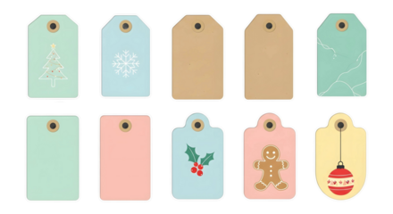 Festive Gift Tag Collection A Variety of Decorative Holiday Labels for Presents & Celebrations