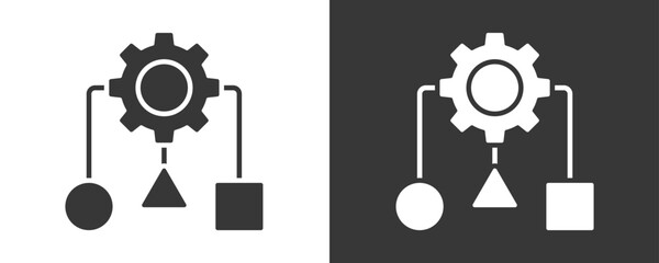 Organization Icon Set Vector Collection Isolated In Black And White