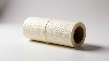 Obraz premium Textured film roll on white surface