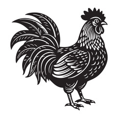 Retro linocut style vector of a roaster