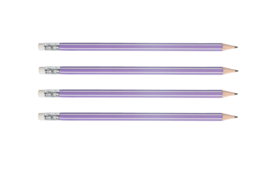 Pencil in hand on transparent background