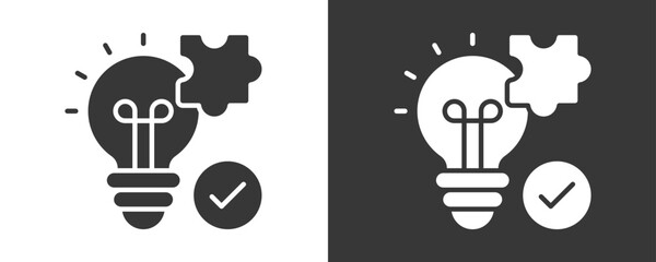Problem Solving Icon Set Vector Collection Isolated In Black And White