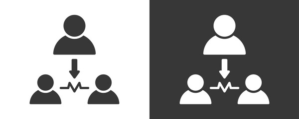 Delegation Icon Set Vector Collection Isolated In Black And White