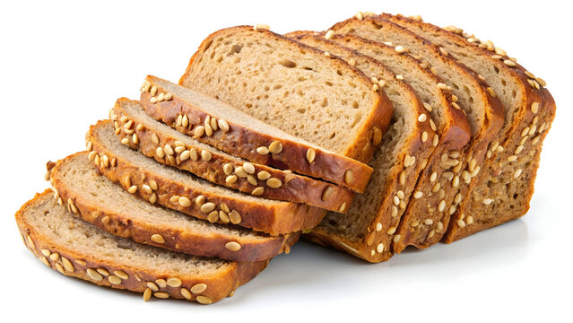 Freshly baked sliced whole wheat bread with flax seeds, perfect for healthy sandwiches and delicious toast, ideal for breakfast or lunch