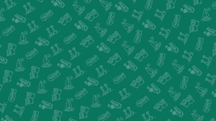 Lab equipment drawings on green background, ideal for scientific presentations, educational materials, and research related projects needing visuals of laboratory tools. - Powered by Adobe