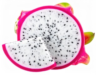 Dragon fruit cut in half