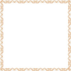 Simple Square Frame with White Background, Unique Square Frame, Border Frame and Amazing Photo Frame, Orange Color Amazing Frame