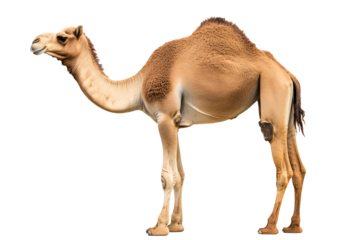 Majestic camel stands ready for desert adventure and exploration