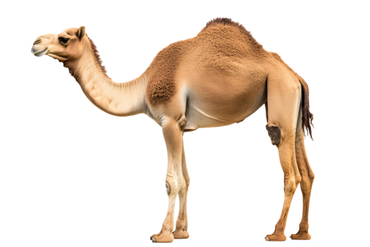 Majestic camel stands ready for desert adventure and exploration