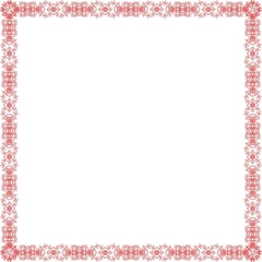 Simple Square Frame with White Background, Unique Square Frame, Border Frame and Amazing Photo Frame, Red Color Unique Frame