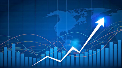Financial Growth and Economic Success A Visual Representation of Rising Trends and Global Markets