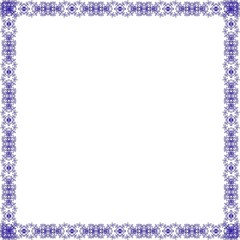 Simple Square Frame with White Background, Unique Square Frame, Border Frame and Amazing Photo Frame, Blue Color Unique Frame