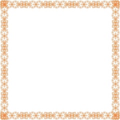 Simple Square Frame with White Background, Unique Square Frame, Amazing Border Frame and Photo Frame, Orange Color Unique Frame
