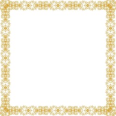 Simple Square Frame with White Background, Unique Square Frame, Amazing Border Frame and Photo Frame, Golden Color Unique Frame