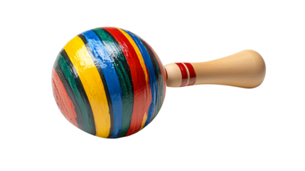 Vibrant striped maraca toy for kids music education and fun