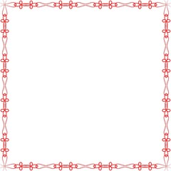 Simple Square Frame with White Background, Unique Square Frame, Amazing Border Frame and Photo Frame, Red Color Frame