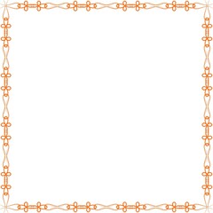 Simple Square Frame with White Background, Unique Square Frame, Amazing Border Frame and Photo Frame, Orange Square Frame
