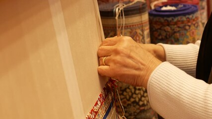 Crafting traditional textiles in a vibrant workshop setting