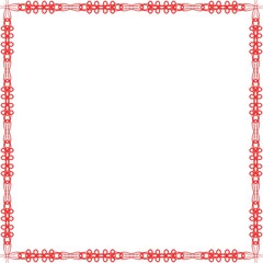 Simple Square Frame with White Background, Unique Square Frame, Amazing Border Frame and Photo Frame, Red Square Frame