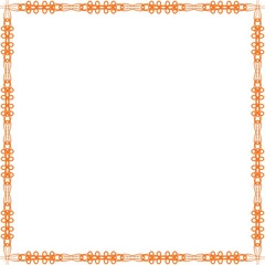 Simple Square Frame with White Background, Unique Square Frame, Amazing Border Frame and Photo Frame, Orange Color Square Frame