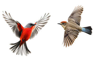 Fototapeta premium Dynamic birds in flight capture nature's grace and freedom