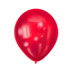 Red air balloon hand drawn illustration with soft shine. Circle shape with gentle highlight. Perfect for birthday party decor and holiday card design. Great for festive poster and joyful event.