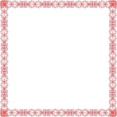 Simple Square Frame with White Background, Unique Square Frame, Amazing Border Frame and Photo Frame, Red Color Square Frame