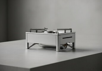 Sleek and modern portable gas stove suitable for outdoor culinary adventures