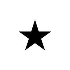 Fototapeta premium Simple black five pointed star shape icon graphic element