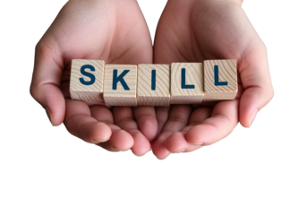 Hand holding a red paper sign with the word help is a business concept symbol for communication success