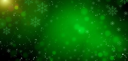 Fototapeta premium Deep emerald green Christmas backdrop with subtle snowflake pattern, shimmering lights, green christmas background, holiday background