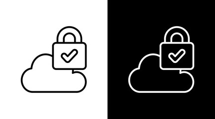Cloud Security With Icon Set Design