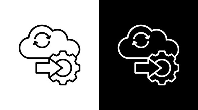 Cloud Automation With Icon Set Design
