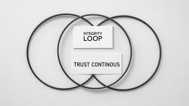 Conceptual Diagram of Integrity Loop with Trust Continuous as Central Theme for Effective Business Strategy
