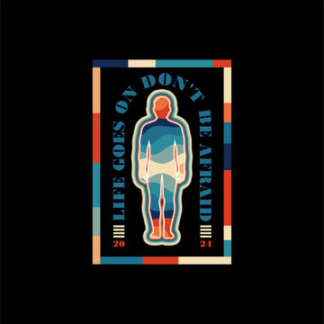 Naklejki life goes on slogan simple ve...