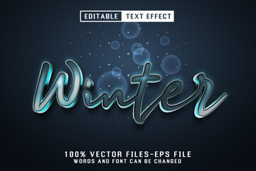 Winter 3d Text - Editable Text Effect